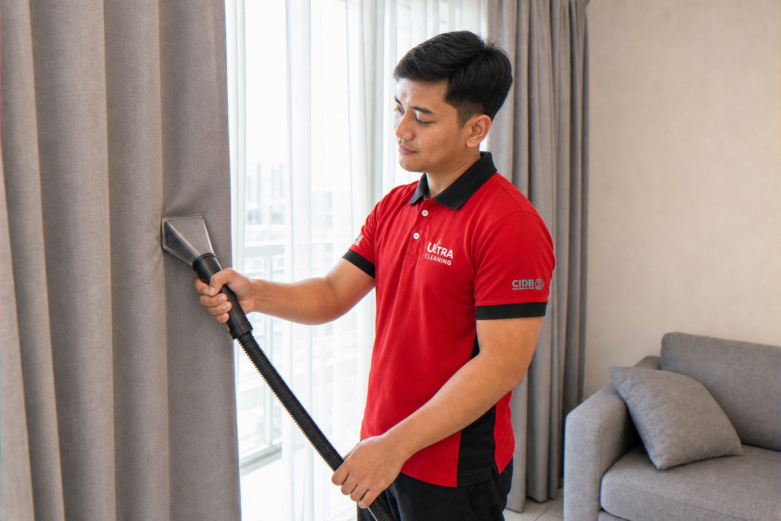Curtain cleaning service in Malaysia by Ultra Cleaning