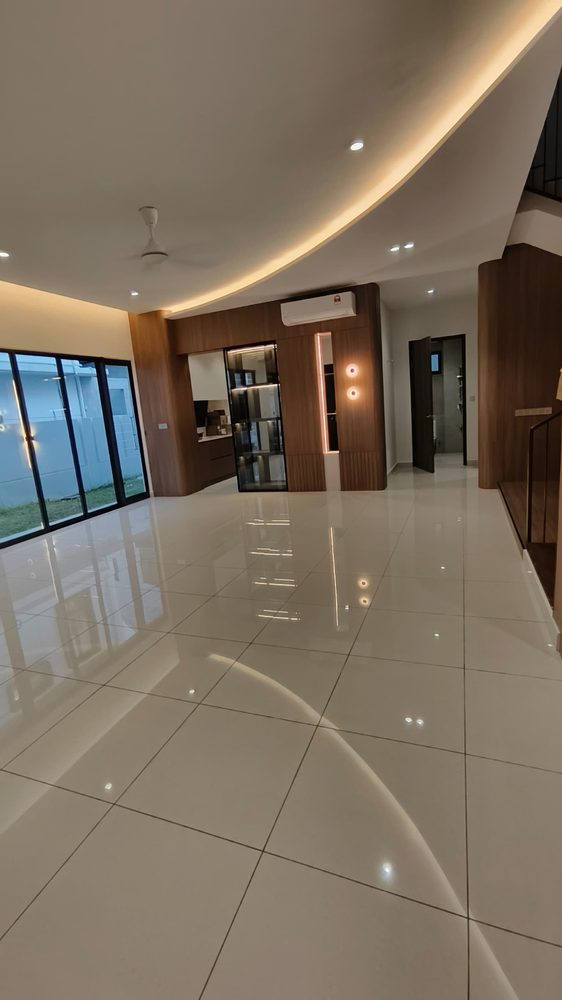 Open-plan living area after post-renovation cleaning by Ultra Cleaning